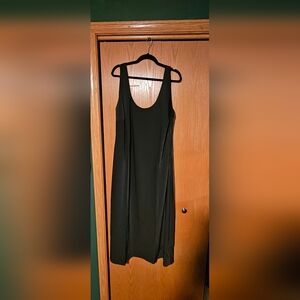 NWOT Pretty Lavish Curve satin slip maxi dress in black